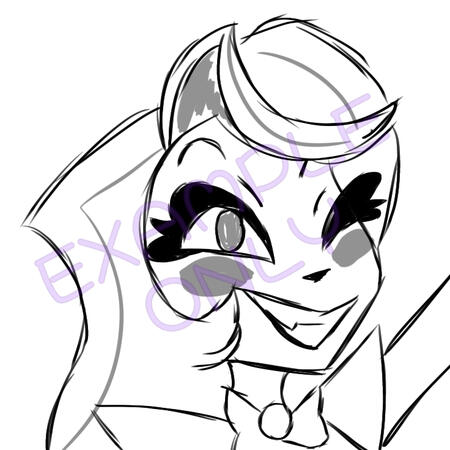 Head Sketch Head Sketch of Charlie Morningstar winking