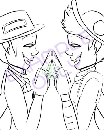 Line Art Bust Line Art Bust of Old & New CB (+1 character)