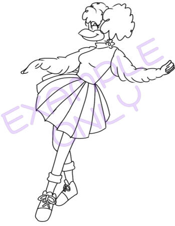 Line Art Full Body Line Art Full Body of Helen Henny