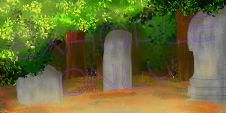 Detailed Background of a grave yard